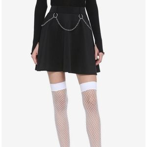 Black chain skater skirt hot topic size xs